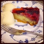 plum upside-down cake